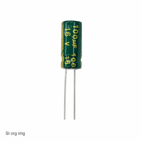 خازن 100 میکروفاراد 16 ولت جیکو سبز (LOW ESR)