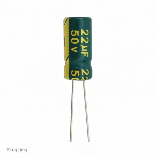خازن 22 میکروفاراد 50 ولت جیکو سبز (LOW ESR)