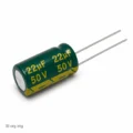 خازن 22 میکروفاراد 50 ولت جیکو سبز (LOW ESR)