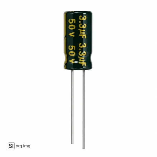 خازن 3.3 میکروفاراد 50 ولت جیکو سبز(LOW ESR)