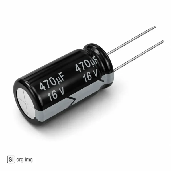 خازن 470 میکروفاراد 16 ولت جیکو مشکی