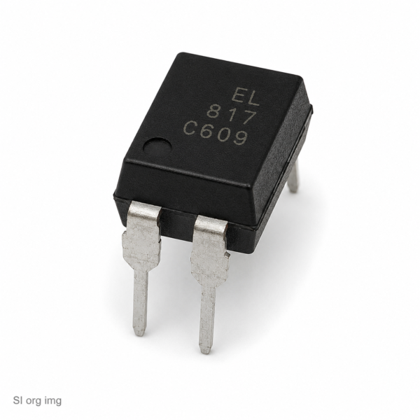 نمای زاویه دار اپتوکوپلر EL817 C609 چهار پایه