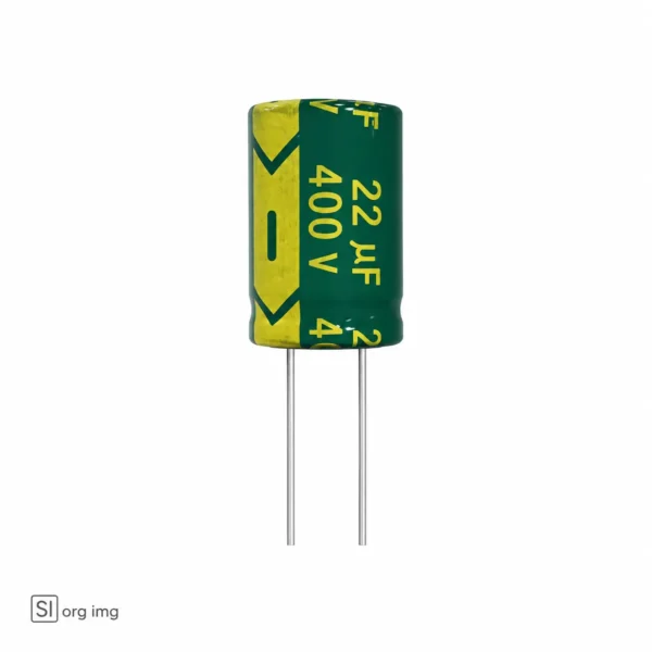 خازن 22 میکروفاراد 400 ولت جیکو سبز (LOW ESR)