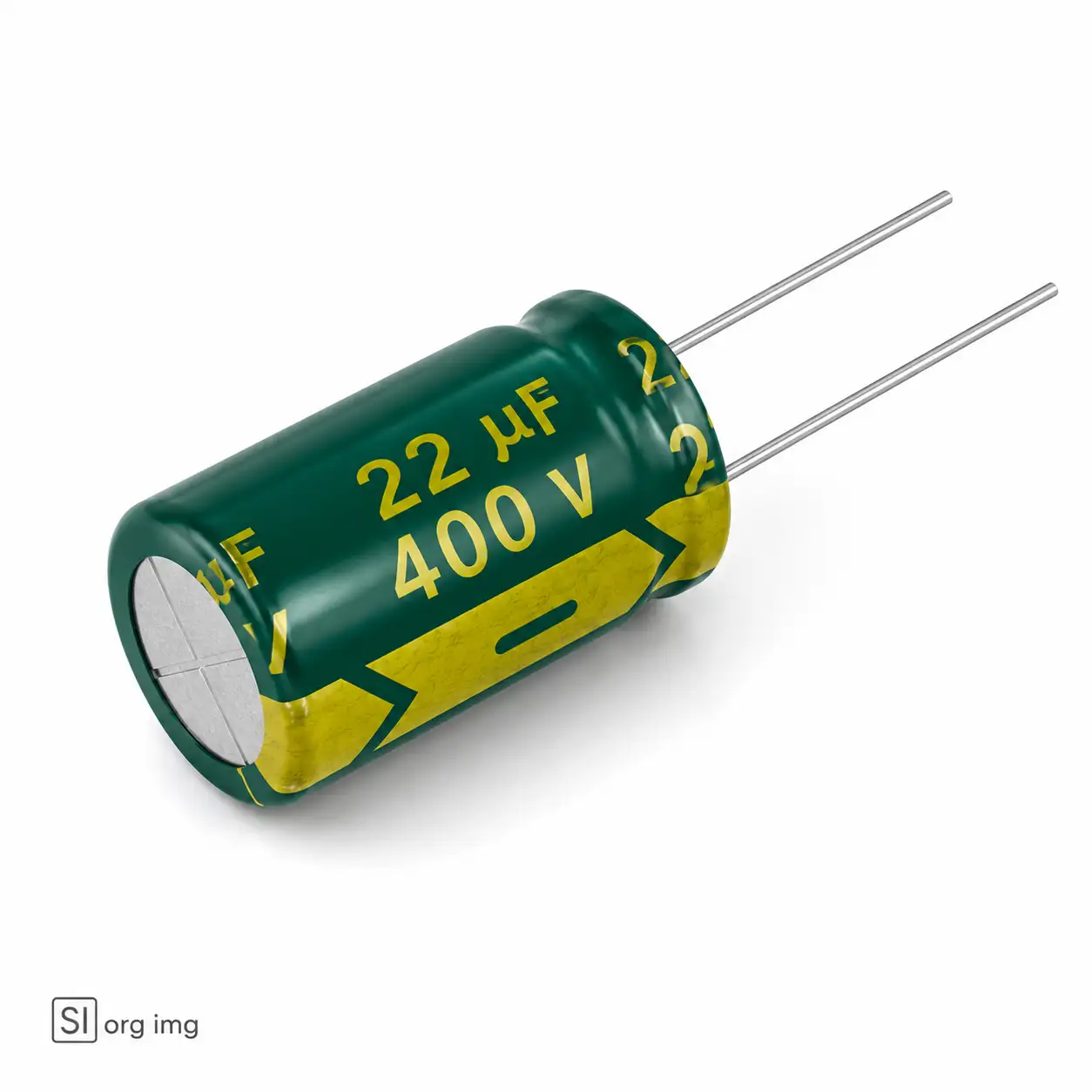 خازن 22 میکروفاراد 400 ولت جیکو سبز (LOW ESR)